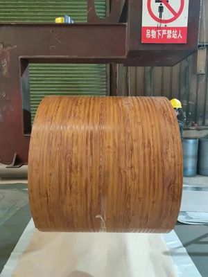 Printech bobine couleur 50 ans de garantie 3003H24 bobine en aluminium 0,80 * 1200 PVDF grain de bois Printech bobine revêtue de couleur