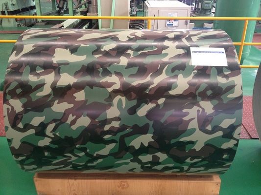 Camuflage Printech bobine revêtue de couleur PPGI 0,5 mm * 1200 mm Z150 PVDF DX51D