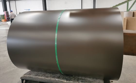 0.45mm 1200mm AZ150 PPGL bobines d'acier de couleur pré-finie brun S320GD pour revêtement de toit