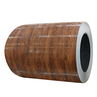 Printure de grains de bois bobine revêtue de couleur PPGL bobine d'acier Z275 PVDF DX51D