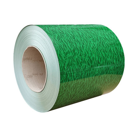 Coil de couleur 3D à l'aide d'imprimantes en herbe, grains prépeints, bobine galvanisée DX51D pour revêtement de panneaux muraux