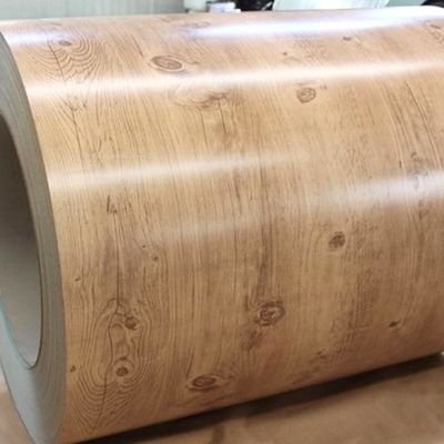 Grain de bois PPGI Imprimante en acier revêtue de couleur bobine de 1 mm Surface de grain de marbre