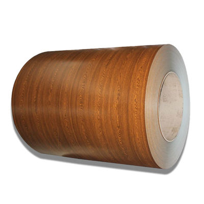 3003H24 H26 bobine d'aluminium PVDF feuille de toit murale imprimante de couleur bobine de bois de grain 50 ans de garantie bobine revêtue de couleur