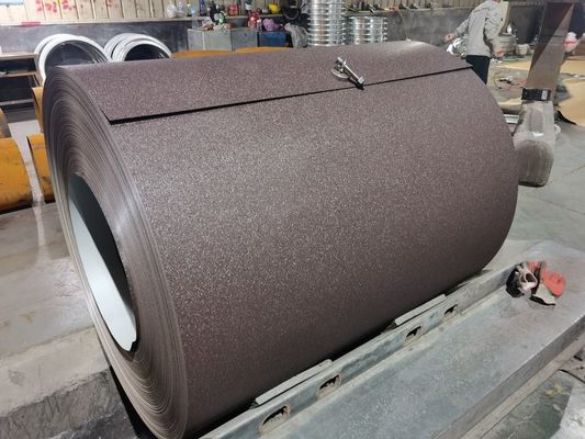 PVDF 40 ans de garantie 28 Ga SS80 PPGI Z275 RAL8017 feuille de toit brune peinte en zinc revêtue en acier panneaux de feuille ondulée