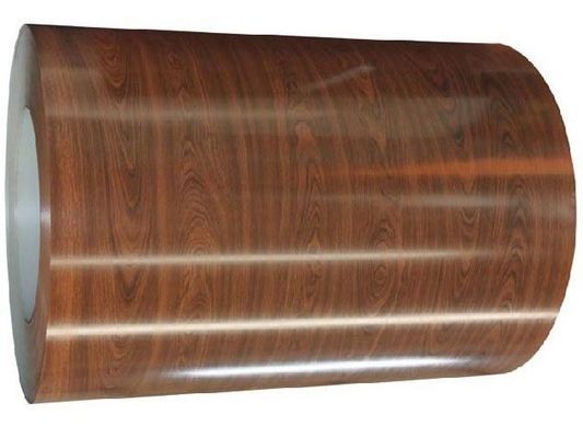 Couche de bobine en PVDF couverte de couleur en bobine d'aluminium couverte de grain de bois 5052 5754 8011