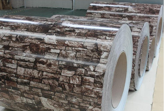 ASTM A755 0,85 mm bobine de galvalume prépeinte à grain de brique PPGL