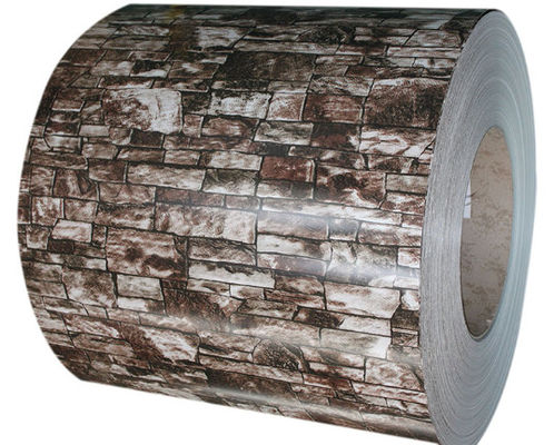 ASTM A755 Brick Marble Pattern Acier galvanisé prépeint avec grain de bois pour l'industrie, la toiture, les matériaux de construction