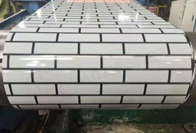 Coil d'acier prépeint rustique sur mesure avec motif solide en brique Z60 0.6 * 1220mm GB / T2518-88