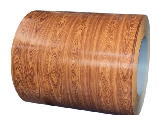 3003H24 H26 bobine en aluminium PVDF Printech Bobine de couleur en bois de grain 50 ans de garantie Bobine revêtue de couleur de 1,2 mm