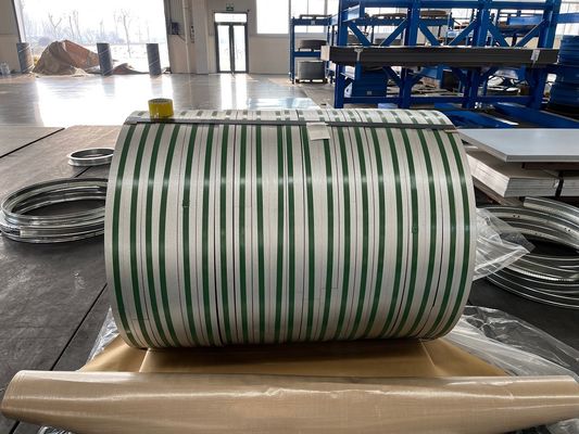 ASTM DIN GB Z275 Z180 G350 Dx51d Dx52D SPCC Spangle Coated Zinc Galvalume Steel Strip Coil Emballage standard apte à la mer