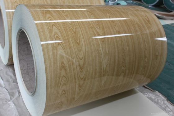 PVDF bobines en acier à grains de bois lisse bobines en aluminium pour le revêtement des murs