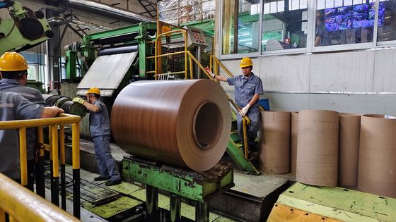 Grain de bois 30 ans de garantie AZ165 Galvalume Noix couleur PPGL HDP en acier bobine d'impression de couleur enduit bobine ASTM A755 A653M