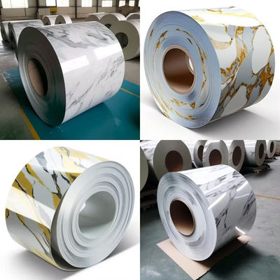 PVDF AkzoNobel bobines en acier imprimées en marbre pour les panneaux de décoration intérieure et les villas